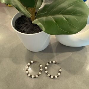 Pearl and Bronze “Half” Hoop Studs